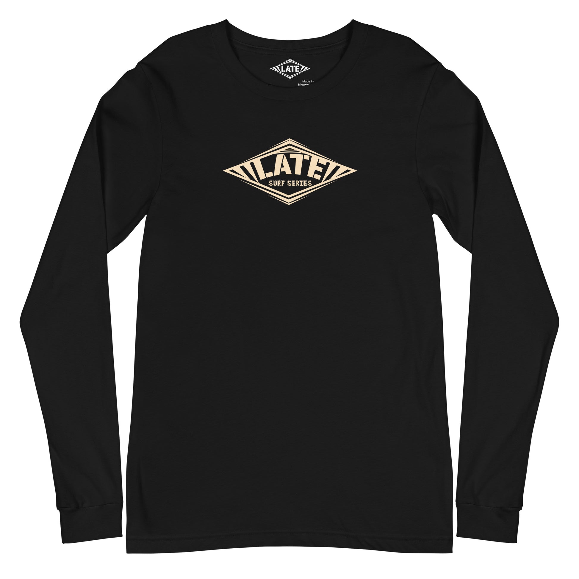 Long Sleeve Surf series Take On The Elements logo Late, unisex, face, couleur noir