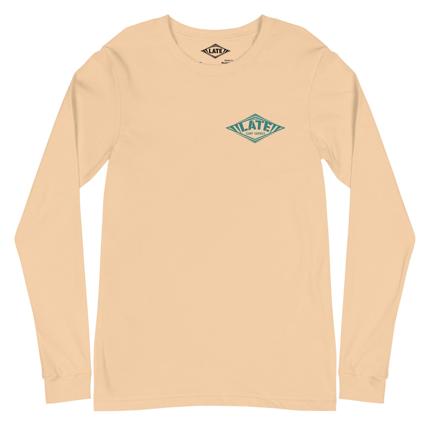 Long Sleeve Surfing Barrel 1969 logo Late surf series unisex face couleur rose