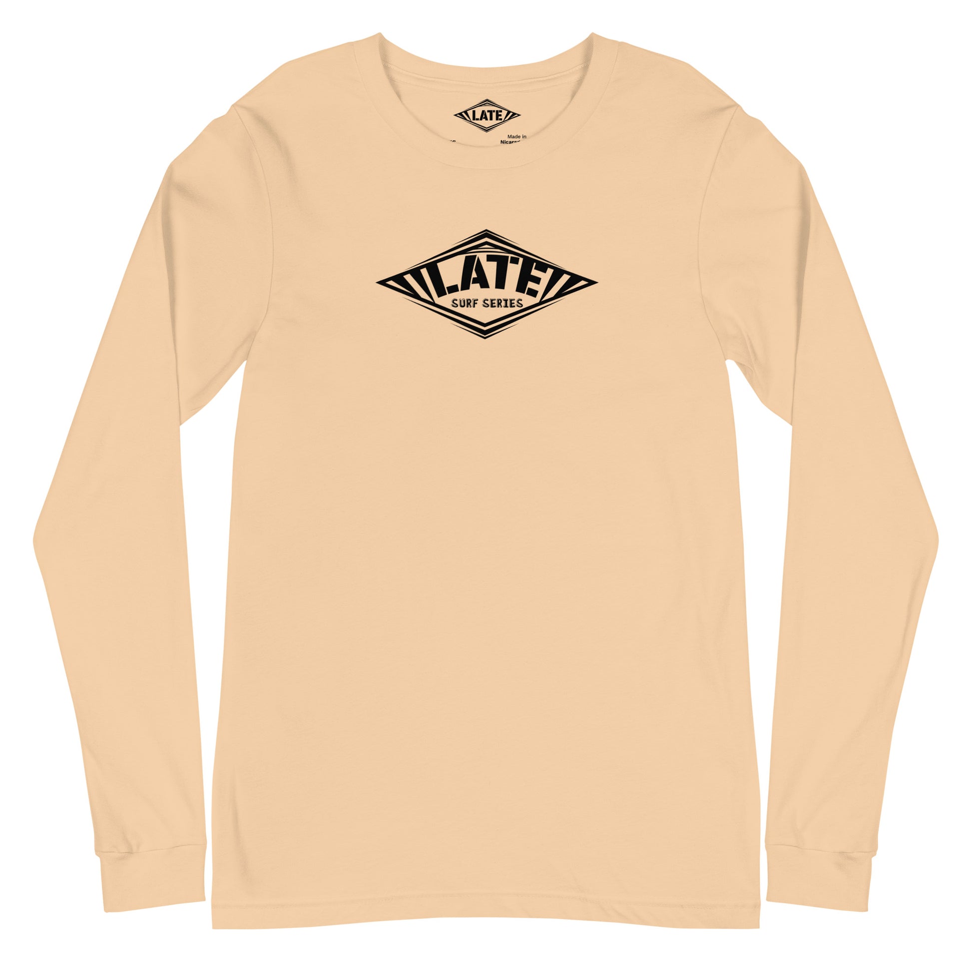 Long Sleeve Surf series Take On The Elements logo Late, unisex, face, couleur sable
