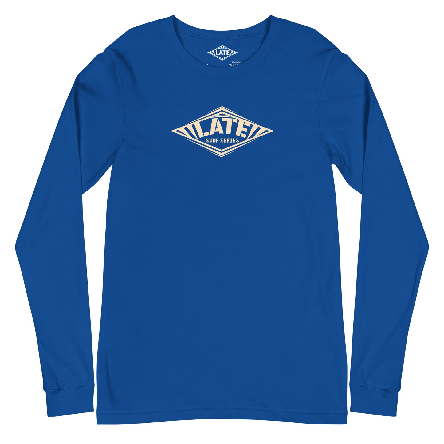 Long Sleeve Surf series Take On The Elements logo Late, unisex, face, couleur bleu royal