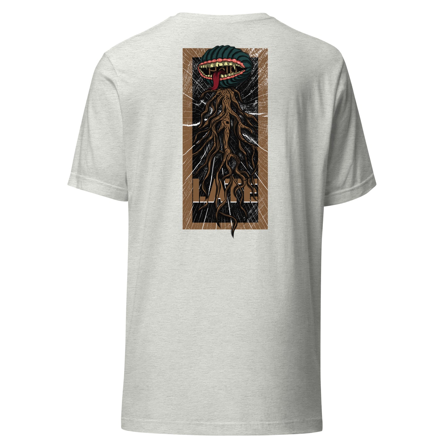 T-shirt style santacruz skateboarding plante carnivore effet bois tshirt unisex dos couleur gris