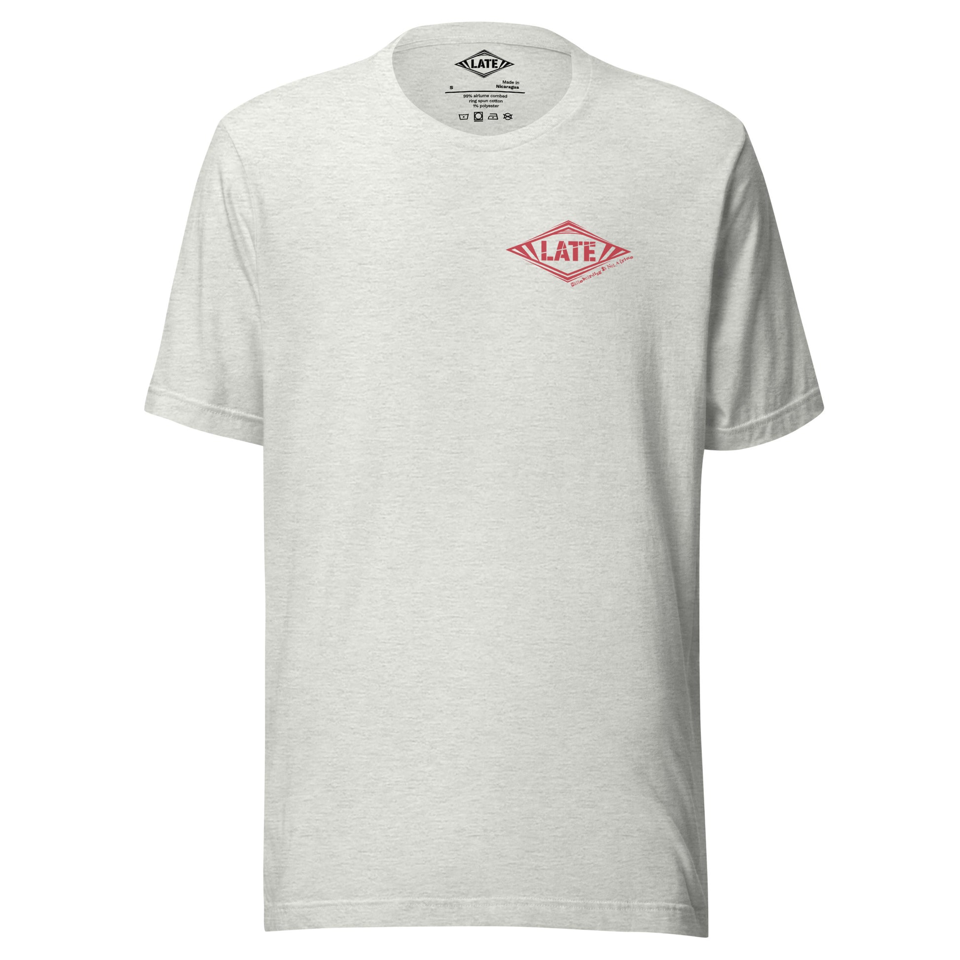 T-Shirt Skateboarding Is Not A Crime unisex Logo marque de vêtement Late Tshirt couleur grisLate