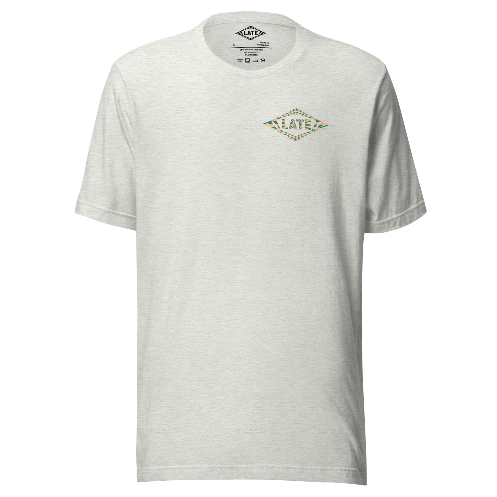 T-Shirt Walk Of Life logo Late surfing design old school hippie tshirt couleur gris