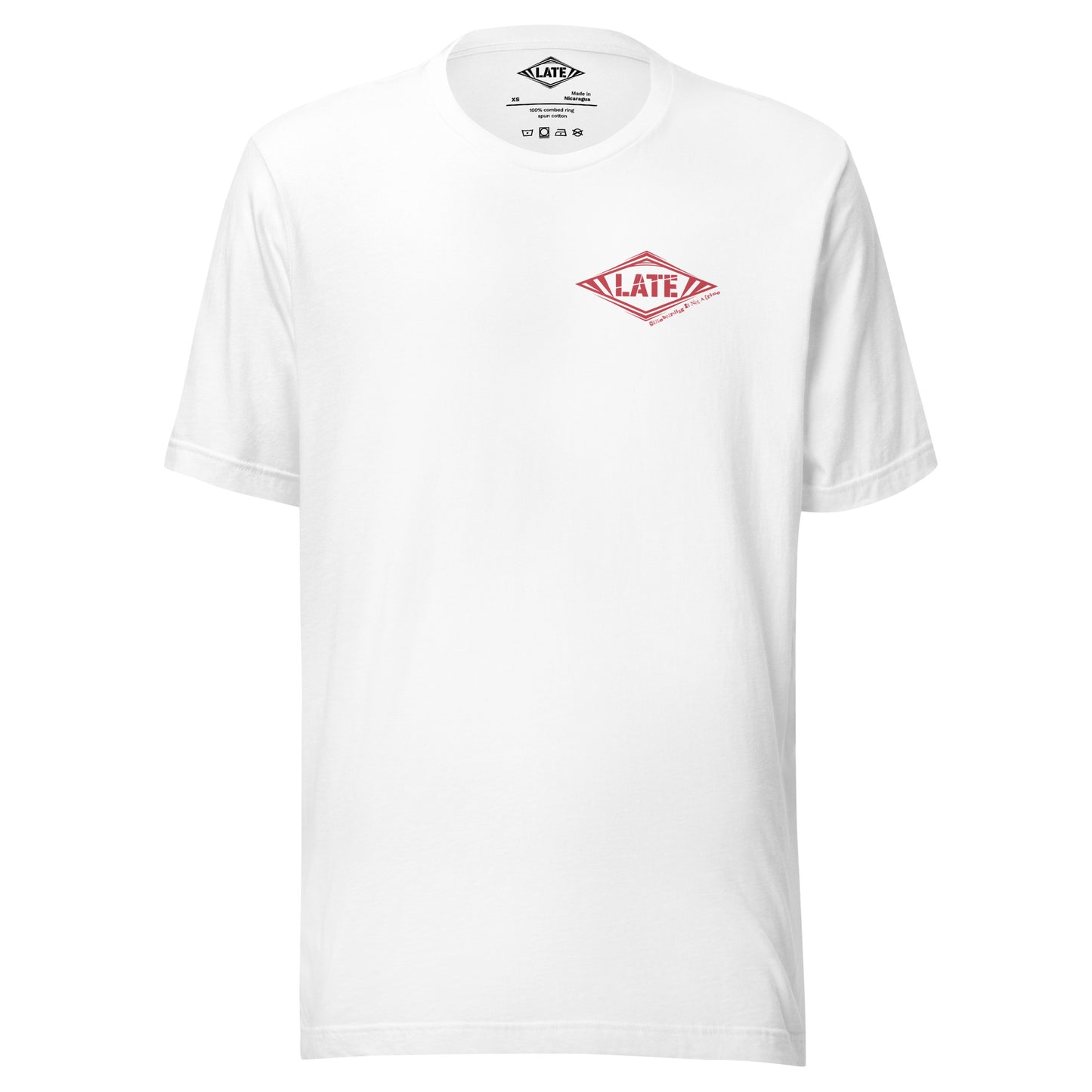 T-Shirt Skateboarding Is Not A Crime unisex Logo marque de vêtement Late Tshirt face couleur blanc