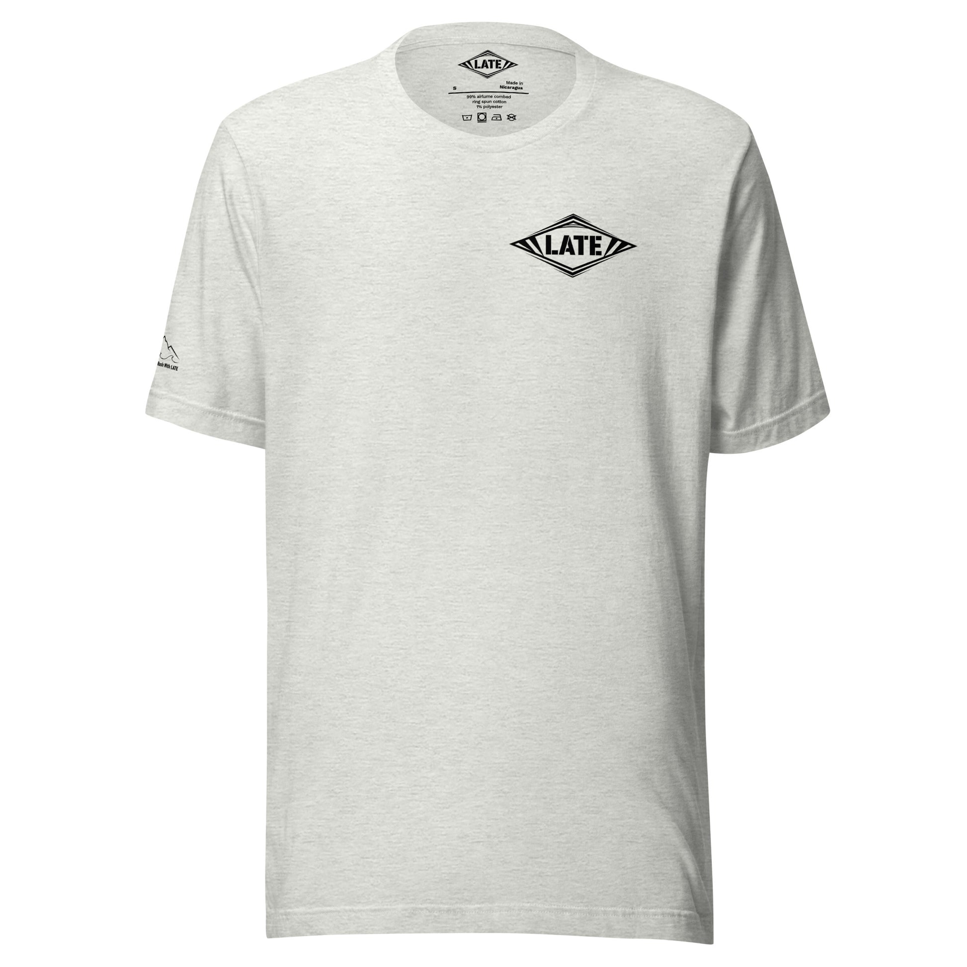 T-Shirt Surf vintage unisex avec logo Late gris