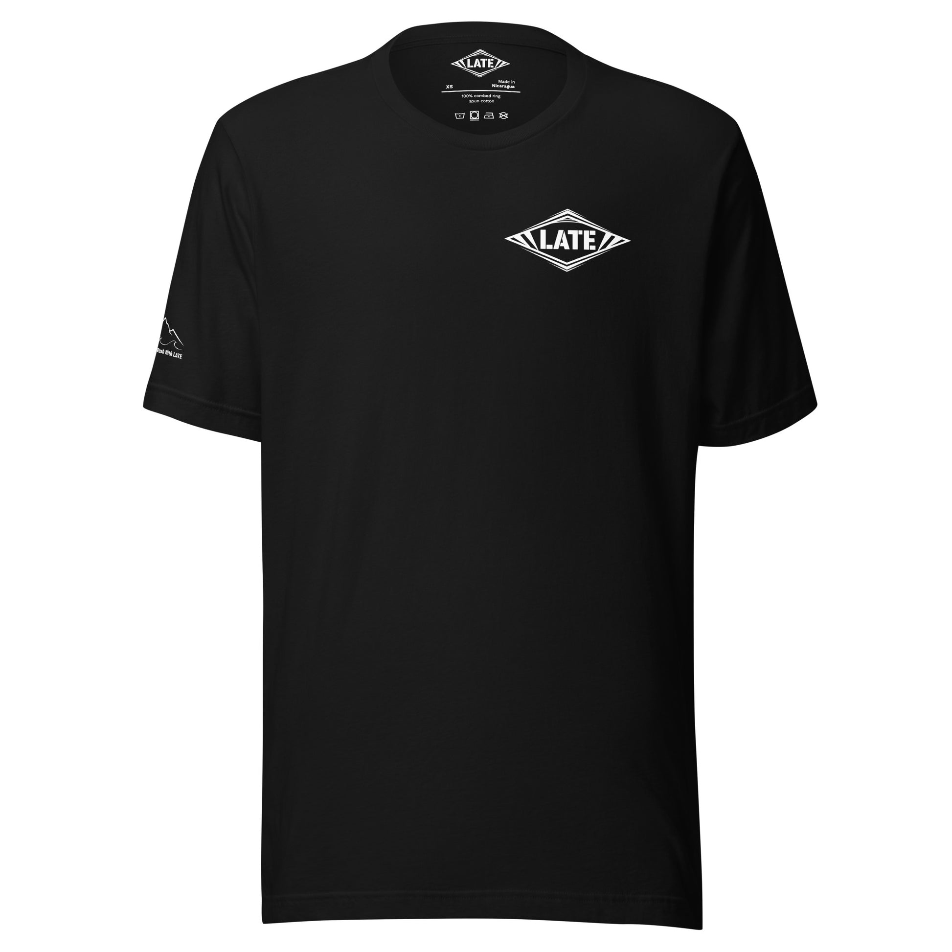 T-Shirt Surf vintage unisex avec logo Late noir