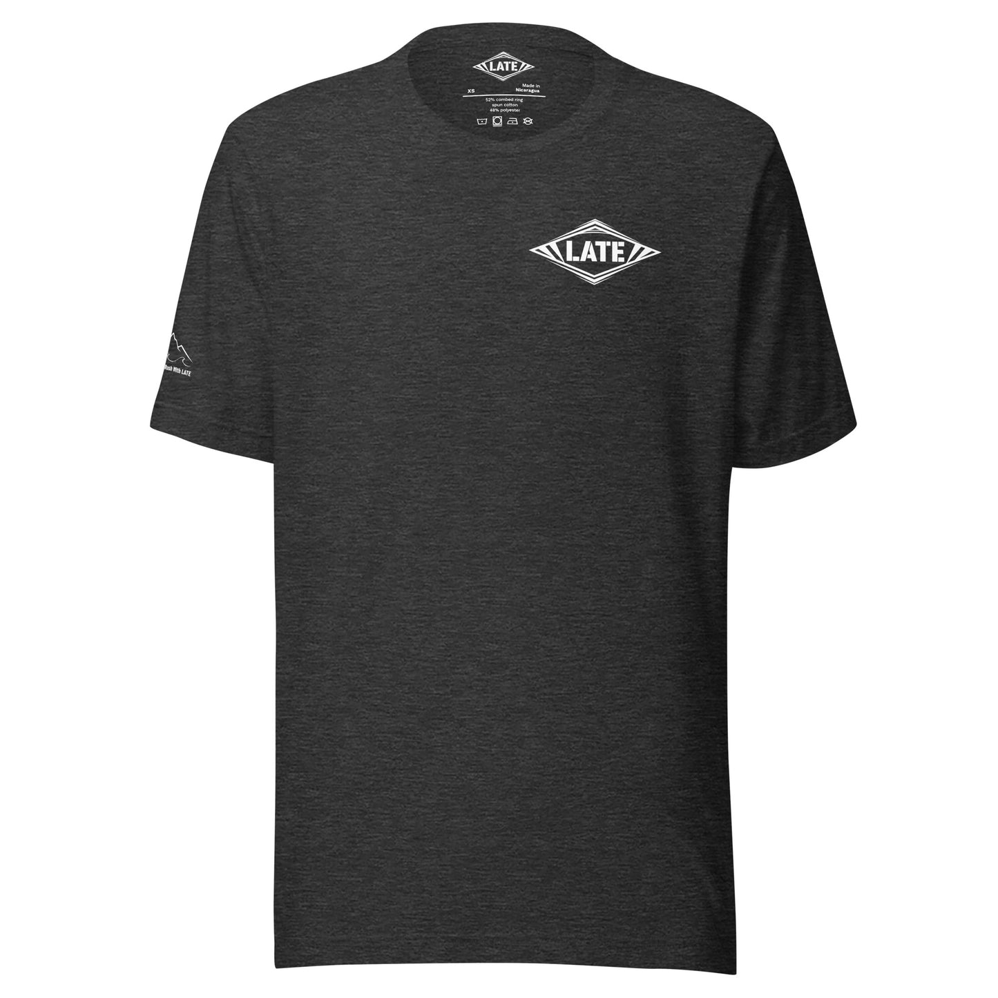 T-Shirt Surf vintage unisex avec logo Late gris foncé