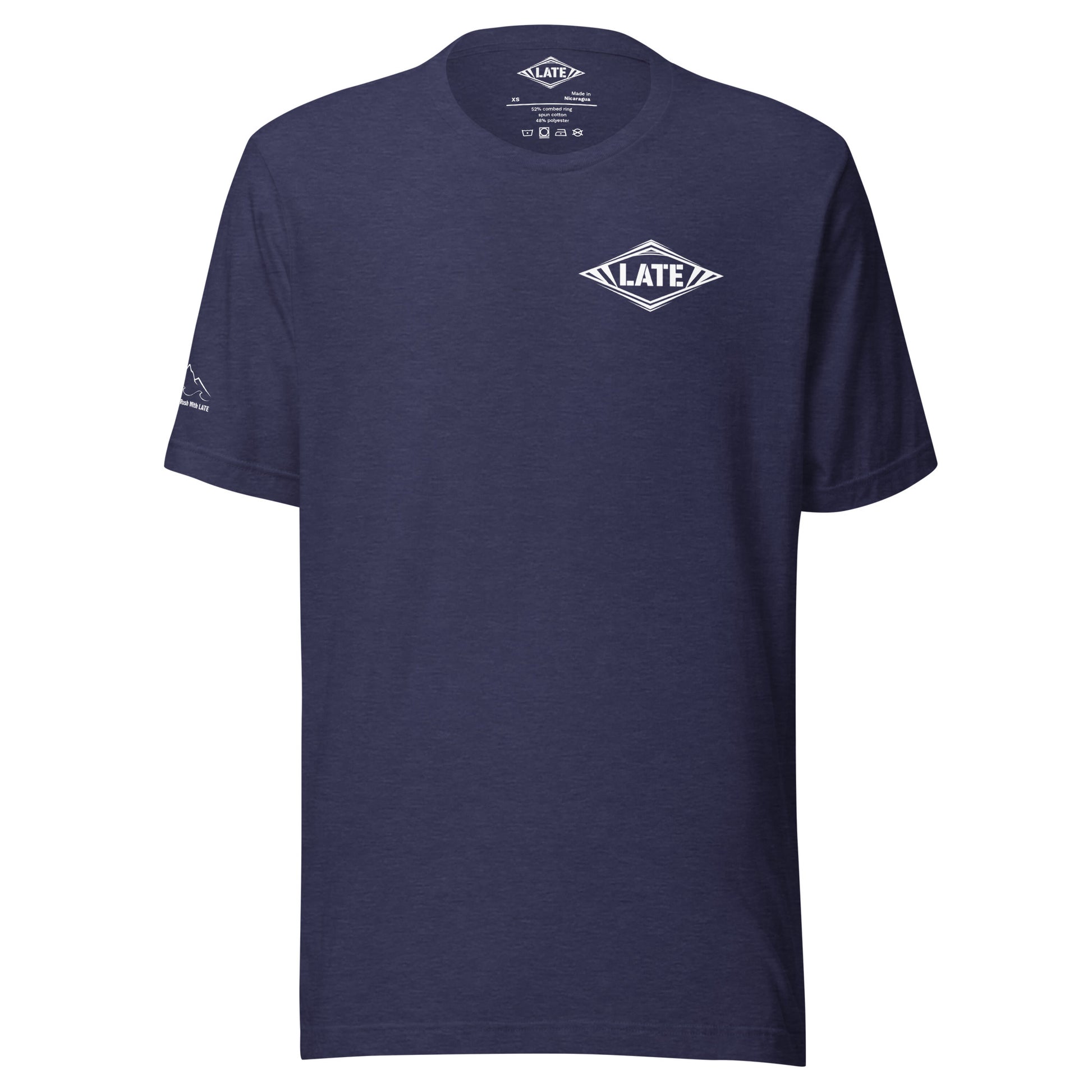 T-Shirt Surf vintage unisex avec logo Late heather mint navy