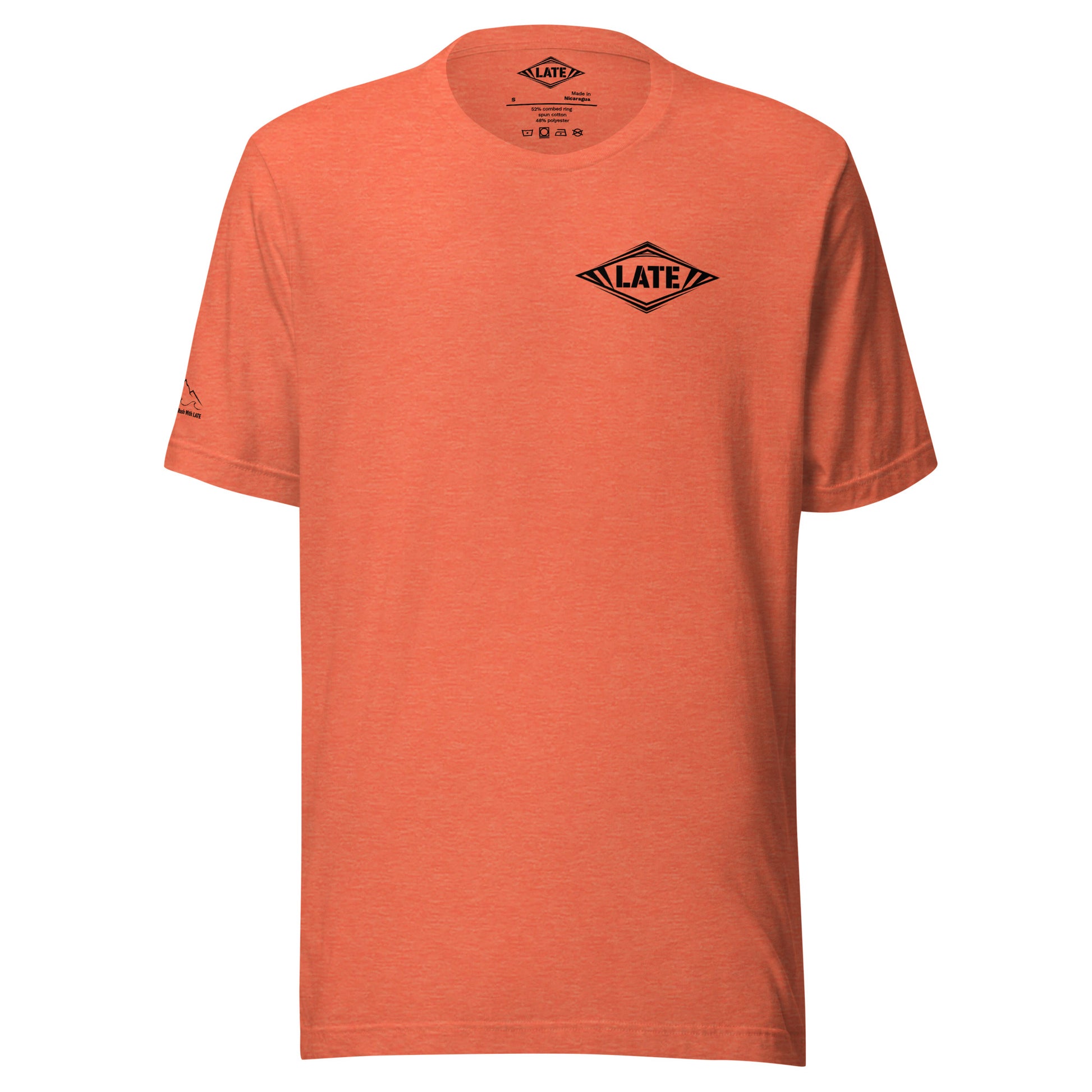 T-Shirt Surf vintage unisex avec logo Late orange