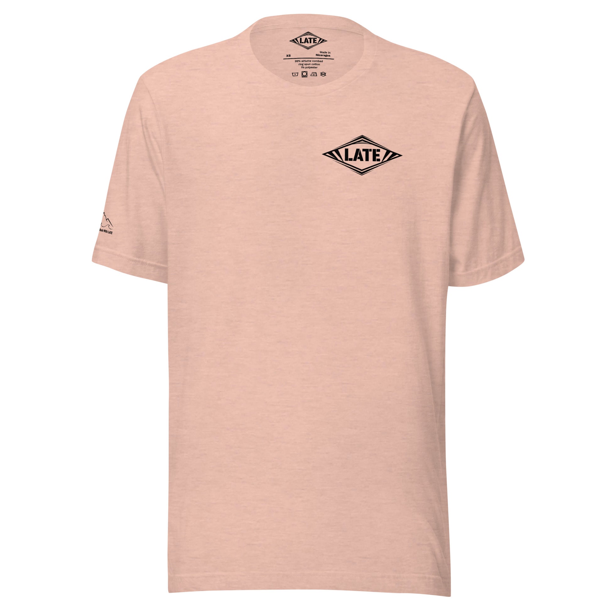 T-Shirt Surf vintage unisex avec logo Late rose